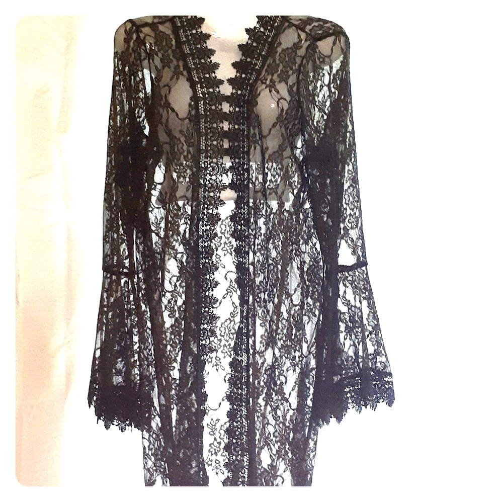 Lace cover up/ lingerie robe